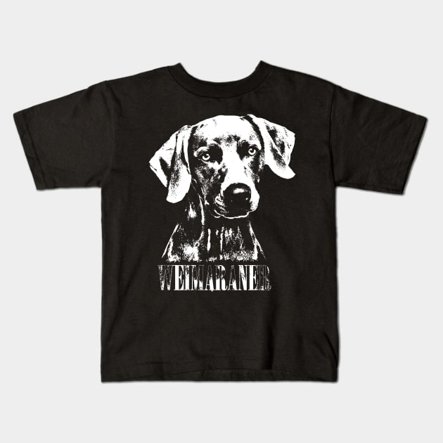 Weimaraner puppy Kids T-Shirt by Nartissima